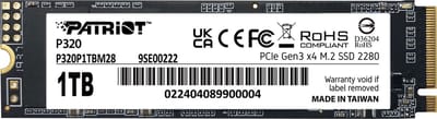 Patriot Viper P320 - SSD - NVMe - Hoge Snelheid - 1TB