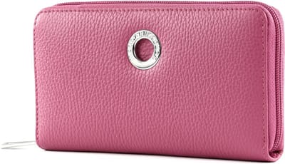 MANDARINA DUCK Portemonnee Mellow Leather Zip Around Wallet Red Violet Paars