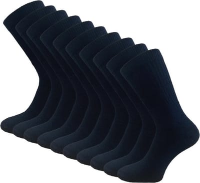 10 paar SQOTTON® Werk- en Sportsokken - Zwart - Maat 35-38