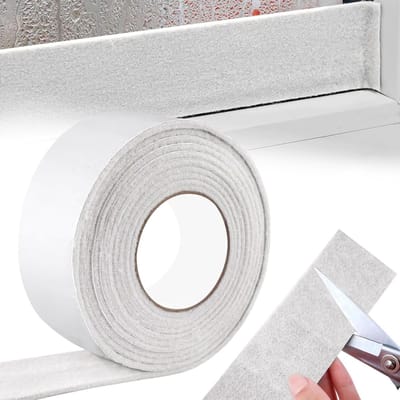 Dailygoods- Condensatiestrip 7 cm x 4 m - Zelfklevende Viltstrip - Waterabsorberende Tape - Anti-Condensatie - Absorberende Strips - Geschikt voor Ramen - Vochtabsorberende Tape