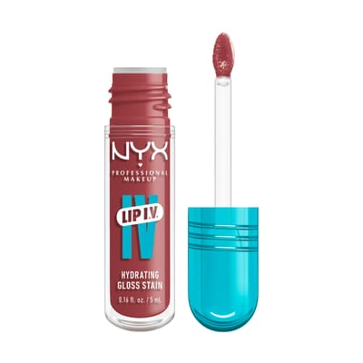 NYX Professional Make Up Lip IV Petal Pourin Hydraterende Lipgloss + Stain - Tot 12 uur hydratatie - Verrijkt met magnesium, vitamine B12 en kokoswater - 5ml
