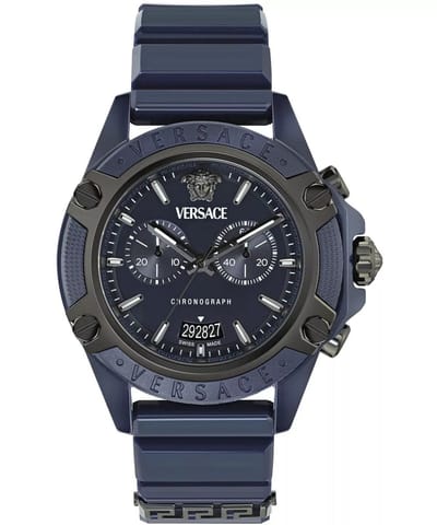 Versace Icon Active VE8P00624 Horloge - Kunststof - Blauw - Ø 44 mm