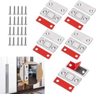 Set van 5 Ultra Dunne Magnetische Sluitingen voor Keuken- en Kastdeuren, Zelfklevend en Ideaal voor Lades en Kasten