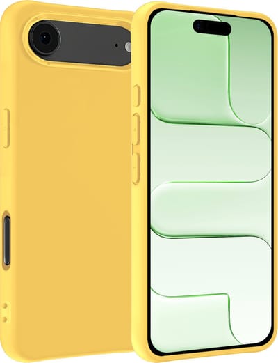 Hoesje Geschikt voor Apple iPhone Air - Sterk & Shockproof - Hoes Cover - Siliconen Case - Geel