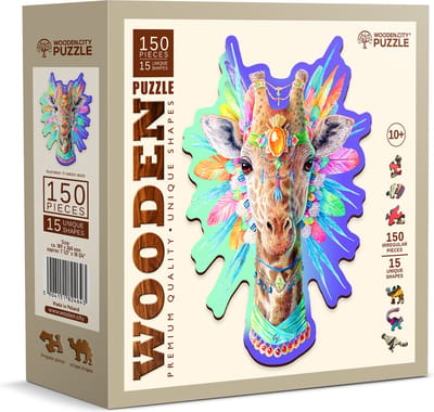 HOUTEN STAD Puzzel - Natty Giraffe.