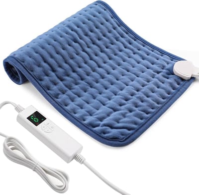Elektrisch Verwarmingskussen - Blauw - 30 x 60 cm - Zacht Polyester met 6 Warmteniveaus - Voor Rug, Nek en Schouders