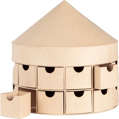 Ladekast Adventskalender Carrousel 24 vakken Decopatch