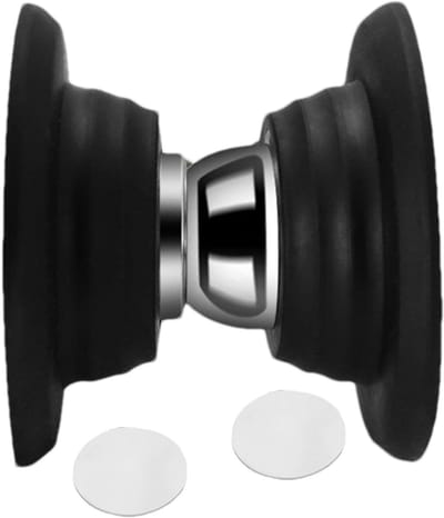 Magnetische Deuropener - Deurstopper Deurklem - Deur Stabiliseren - Zonder Boren - 5.5 x 5.5 cm - Zwart