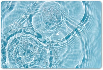 Placemats 45x30 cm - Placemat kunststof - 1 stuk - Water - Blauw - bubbels - Borden onderleggers - Decoratie voor op tafel - Keuken tafeldecoratie accessoires - Vinyl onderlegger - Tafelversiering