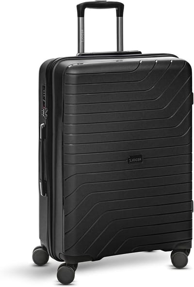 Reiskoffer - Koffer Trolley - Georganiseerd Reizen - Vier Soepele Wielen - 66 cm - Zwart