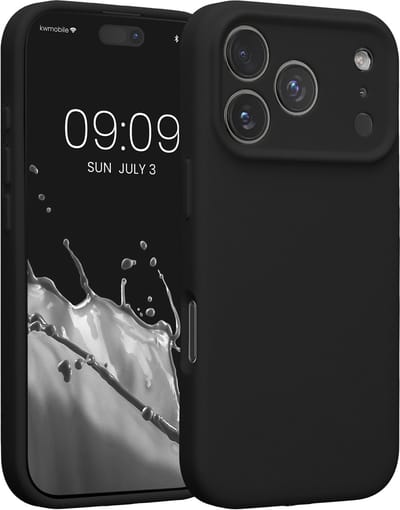 kwmobile telefoonhoesje geschikt voor Apple iPhone 17 Pro - TPU backcover met siliconen coating - Smartphone case in zwart