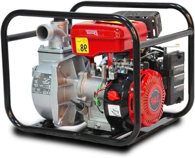 Dompelpomp - Waterpomp - Tuin Bewateren - 4-takt Benzinemotor - 7000 L/U - Zilver