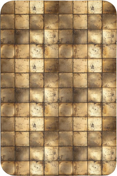 Badmat 60x90 cm - Antislip - Geometrisch - Tegels - Goud - Badmatten voor badkamer - Badkamermat - Douchemat - Badkamer mat