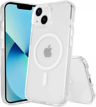 Hoesje Geschikt voor Apple iPhone 13 - Compatibel met MagSafe - Hard Back Cover met Magneet - Transparant