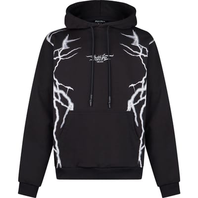 Nieuwe Lightning Hoodie Lichtgewicht herenhoodie Zwart/grijs