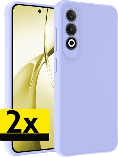 Hoesje - 2 Stuks - Geschikt voor OnePlus Nord CE4 - Sterk & Shockproof - Case Siliconen - Back Cover - Telefoon Hoes - Telefoonhoesjes - Lichtblauw