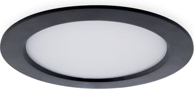 Groenovatie LED Paneel Plafondlamp 12W - Rond - ⌀ 14 cm - Warm Wit - Inbouw - Zwart