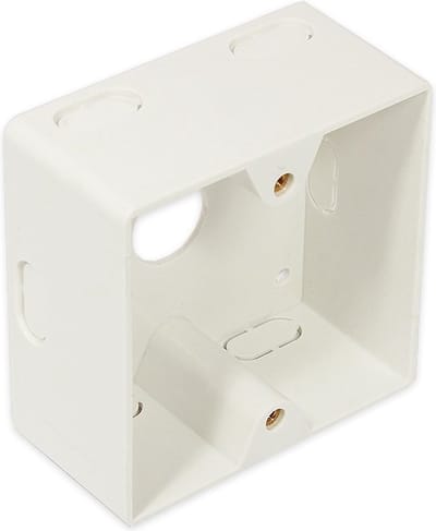 Wandcontactdoos opbouwrand - 6 kabel-uitgangen / ivoor (RAL1013)