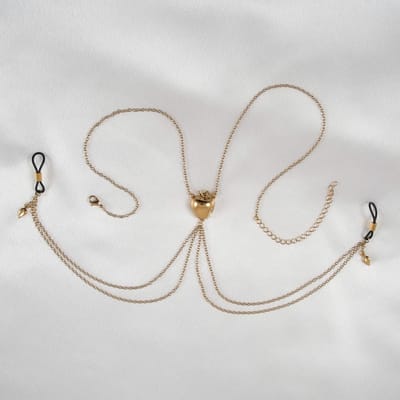 Sylvie Monthulé | Gold Nipple Clamps | Crunched Apples