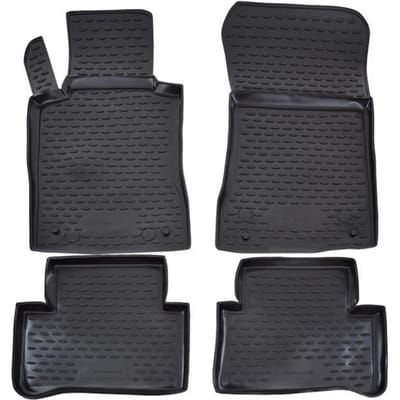 J&J AUTOMOTIVE | Tapis De Sol En Caoutchouc 3D Exclusive Pour Mercedes E Classe W211 2001-2009 noir