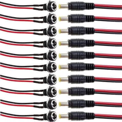 Dailygoody - 5.5 mm x 2.1 mm DC Flush Socket - 10 Stuks DC Connector voor Elektronische Apparaten