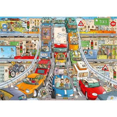 Ravensburger Rear view mirror Puzzle Verkeerschaos - Legpuzzel - 1000 stukjes