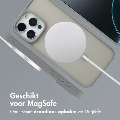imoshion Hoesje - Geschikt voor iPhone 16 Pro - Color Guard Backcover geschikt voor MagSafe - Grijs