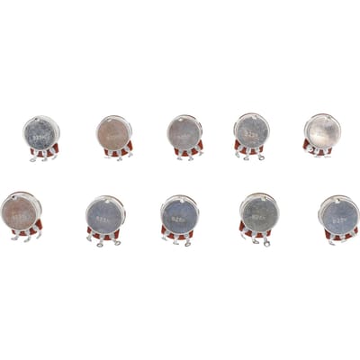 10 Stuks Gitaar Potentiometer 18mm Schacht 25K Ohm Bas Metrisch M8 Elektrische Basgitaar Potten voor Volume Toonregeling B25K gray