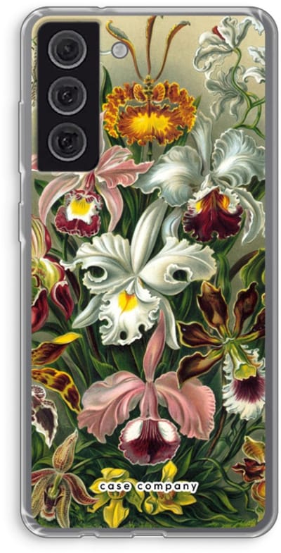 Case Company® - Hoesje geschikt voor Samsung Galaxy S21 FE hoesje - Haeckel Orchidae - Soft Cover Telefoonhoesje - Bescherming aan alle Kanten en Schermrand