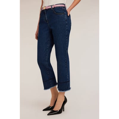 Motivi Cropped Kick Flare Jeans Blue Size: 32 | Wide-Leg & Flared Pants Outlet | Dames | Blauw