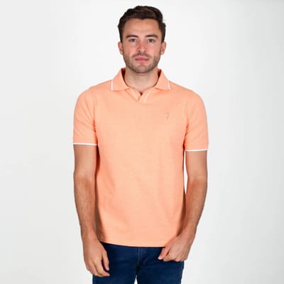 Heren Polo Stein - Lichtoranje Melange