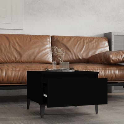 vidaXL - Bijzettafels - 2 - st - 50x46x35 - cm - bewerkt - hout - zwart