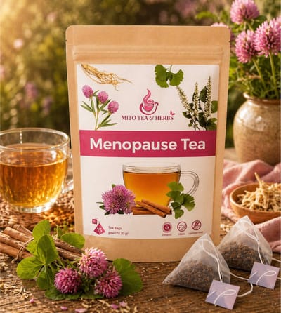 Mito Menopauze thee - Natuurlijke thee in 15 Theezakjes - Ondersteuning voor en tijdens de overgang - Kruidenthee- Zonder toevoegingen