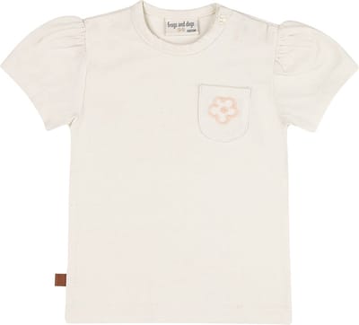 Frogs and Dogs - T-shirt Flo | White Alyssum - Katoen - Maat 62