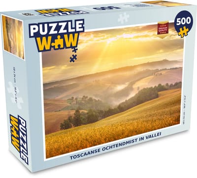 Puzzel Mist - Zon - Landschap - Legpuzzel - Puzzel 500 stukjes