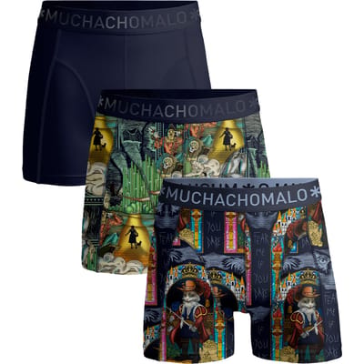 Muchachomalo – Boxershort Heren – Normale Lengte – Onderbroeken Heren – Boxershort – Ondergoed – 95% Katoen – 3 Pack – Maat S
