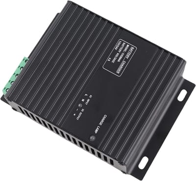 Slimme Batterijlader - Acculader Dieselgenerator - Batterijen Opladen - Epoxyhars Afgedichte Printplaat - 15 x 11 x 6 cm - Aluminium