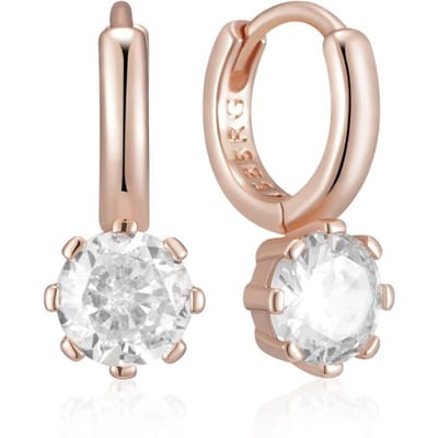 Boucles d'oreilles pendantes Mariée Mariage Couleur Or Rose Mode Zircon Naturel Accessoires Bijoux Quotidien Femme Haute Qualité white