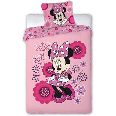 Disney Minnie Mouse Dekbedovertrek flowers - 140 x 200 cm - Polyester