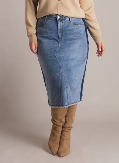 YEST CURVE Jasmin Bottoms - Bleach Blue Denim - maat 3(52)