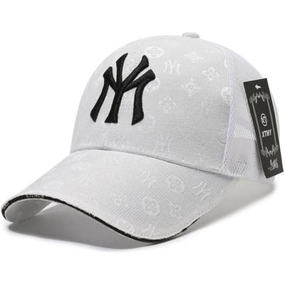 Nieuwe Casual Brief Borduur Baseball Caps Lente En Zomer Buiten Unisex Verstelbare Casual Hoeden Zonnebrand Hoed Sport Cap 54-60CM white