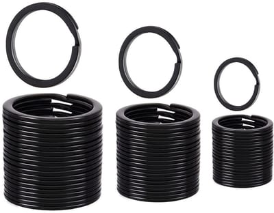 Dailygoods- Sleutelringen 30 Stuks - Roestvrij Staal - Platte Sleutelring - Sleutelhanger Ringen - Organiseren van Sleutels - 3 Maten