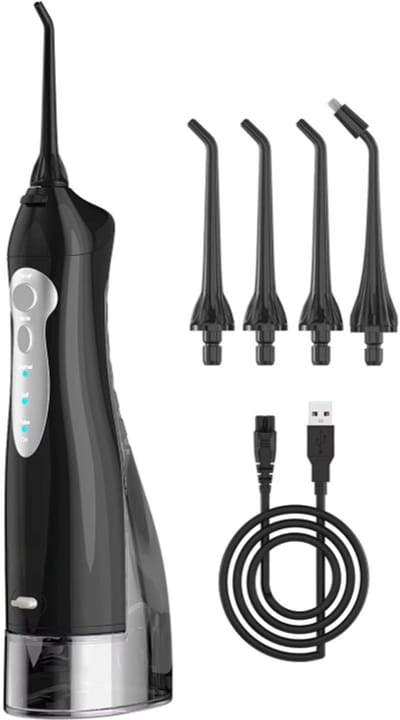 Waterflosser voor Tanden Bleken - Draadloos, 4 Jets, 3 Modi, IPX7 Waterdicht, Oplaadbare Orale Tandenreiniger met Tanden Picks - Tanden Bleken, Mondhygiëne, Water Flosser Tanden, Tanden Verzorging