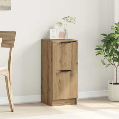 vidaXL - Dressoir - 30x30x70 - cm - bewerkt - hout - artisanaal - eikenkleur