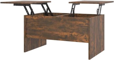 Salontafel - Bijzettafel Telefoontafel - Opbergen Drankjes Plaatsen - Verstelbaar Tafelmechanisme - 80 x 50 x 425 cm - Rokerig eiken