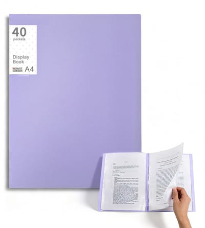 A4-documentenmap - 30,8 x 23 cm - Inclusief 40 insteekhoezen - Gemaakt van PP-materiaal - Map voor het verzamelen van examenpapieren - Maakt gecategoriseerde opslag van examenpapieren en documenten mogelijk