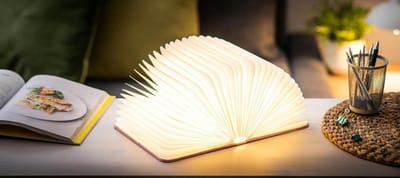 Gingko Smart Booklight Linnen Lamp - Oplaadbaar - Roze