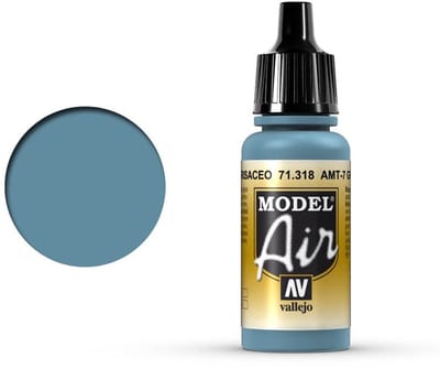 Vallejo Hobbyverf Acrylverf - 71318 Model Air -7 Greyish Blue - Acryl Verf flesje - 17 ml
