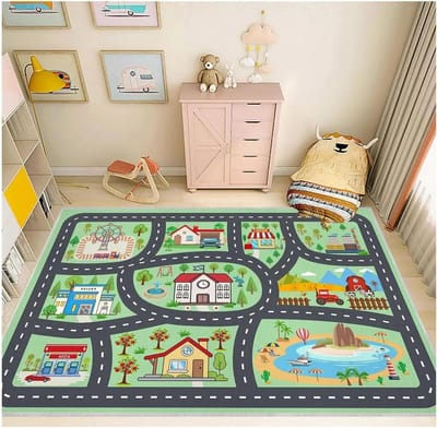 Kindervloerkleed Speelmat - Vloerkleed Kinderkamer - Spelen en Ontspannen - Machinewasbaar en Antislip - 100x150 cm - Abstract Patroon
