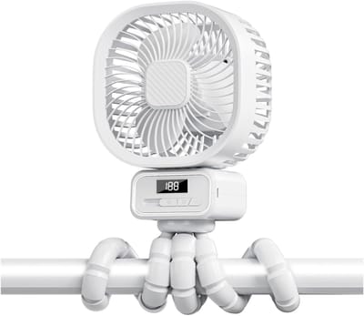 Draagbare Ventilator voor Kinderwagen - Flexibel en USB Oplaadbaar